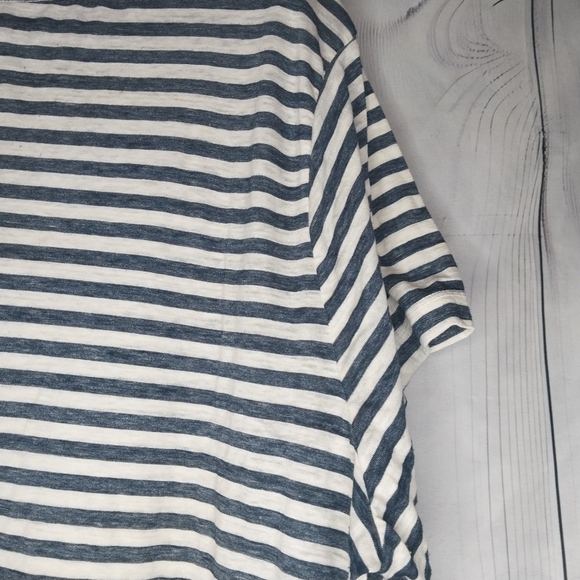 Lucky Brand Striped V-Neck Women's Short Sleeve Top - Picture 8 of 13